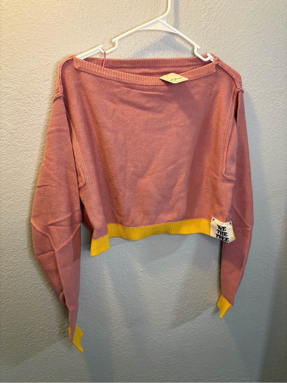 We the Free Into the Blue Pullover Rose Blush Combo